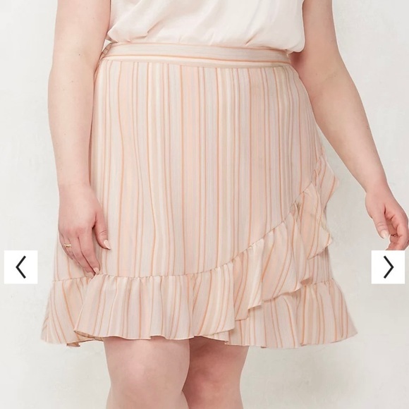 LC Lauren Conrad New With Tags Ruffle Mini Skirt XXL - Picture 1 of 12